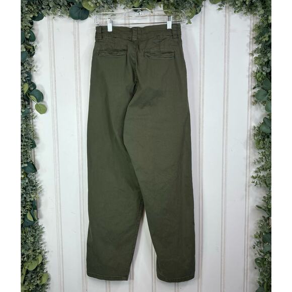PrettyLittleThing Straight Pants size 2 Green Casual High Rise Street Retro - Picture 2 of 5